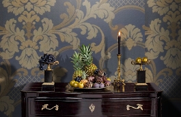 Обои 305-85 фото в интерьере гостиной превью