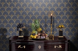 Обои 314-85 фото в интерьере гостиной превью