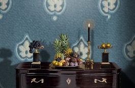 Обои M579-851 фото в интерьере гостиной превью