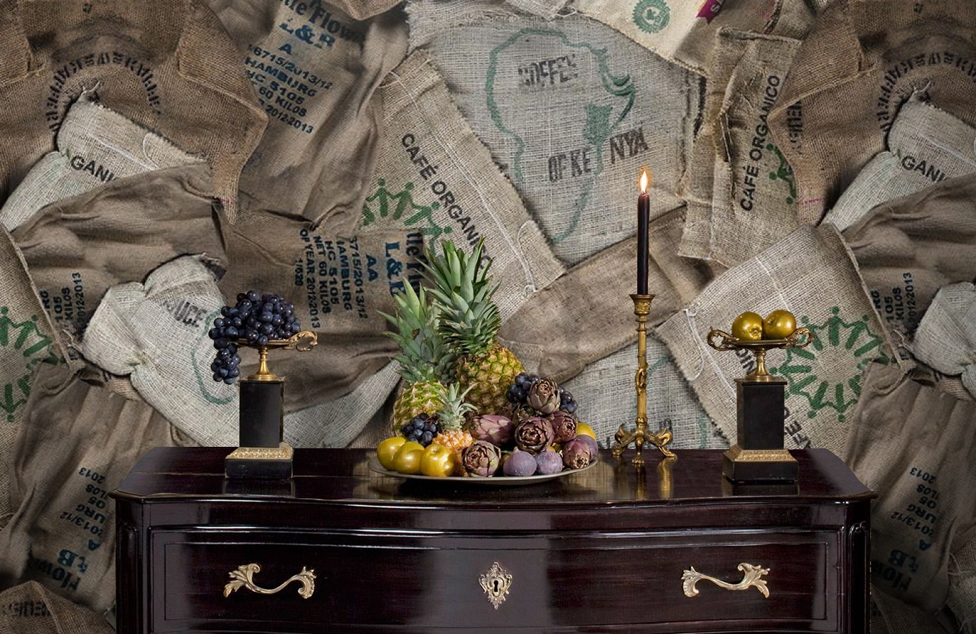 Обои P192701-7 фото в интерьере гостиной