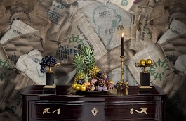 Обои P192701-7 фото в интерьере гостиной превью