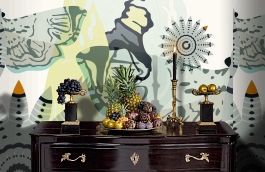 Обои 1469 lev5 807 фото в интерьере гостиной превью