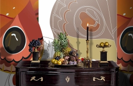 Обои 1473 lev5 807 фото в интерьере гостиной превью