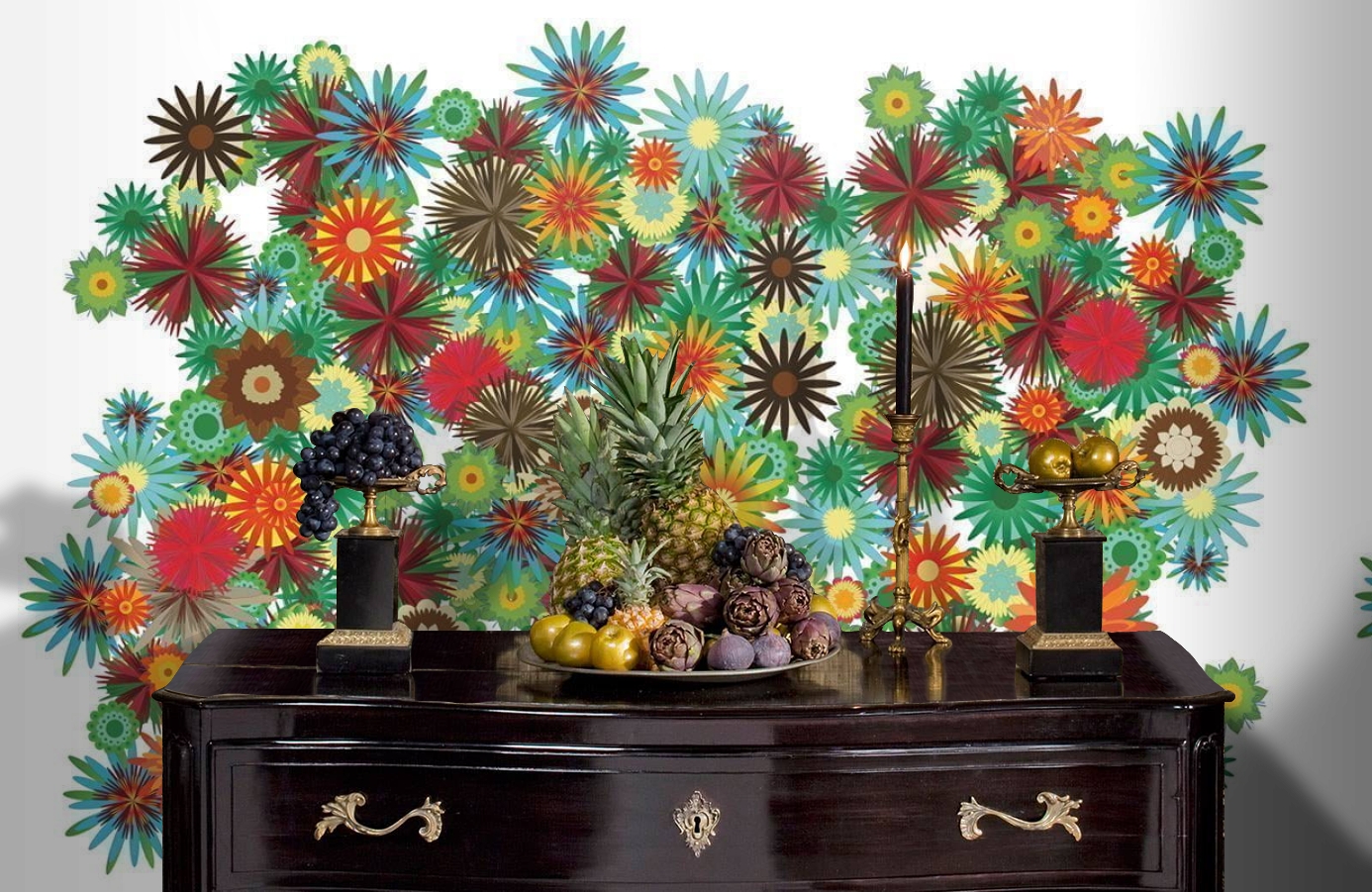 Обои P031207-8 фото в интерьере гостиной