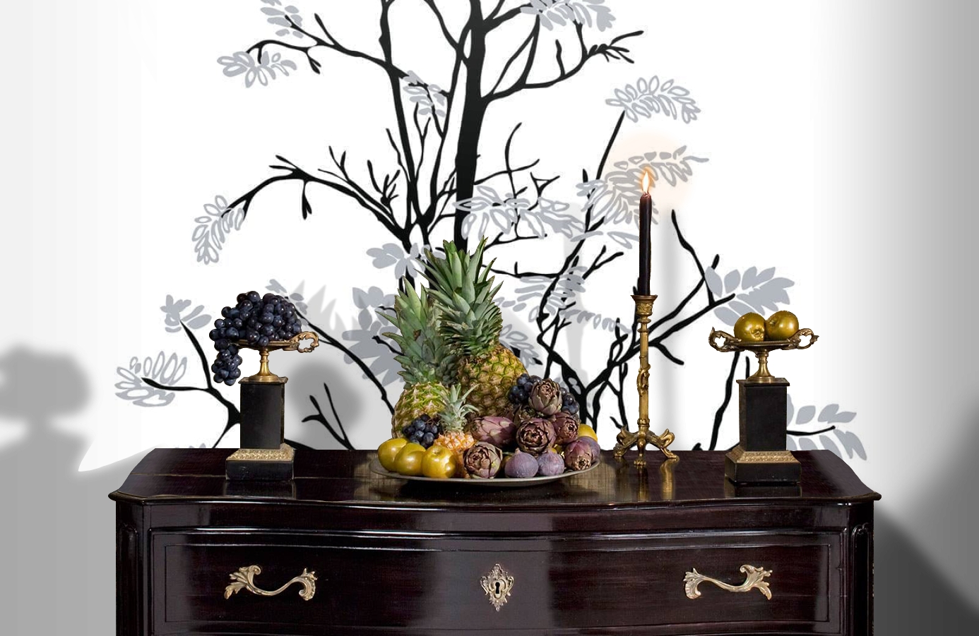 Обои P031802-8 фото в интерьере гостиной