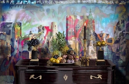 Обои P032002-8 фото в интерьере гостиной превью