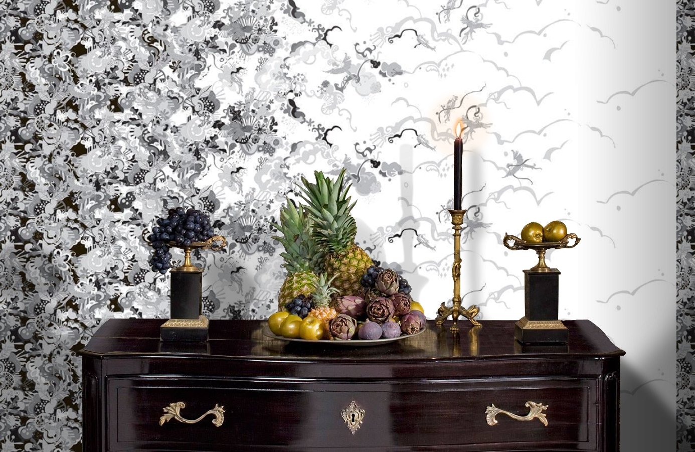 Обои P032303-8 фото в интерьере гостиной