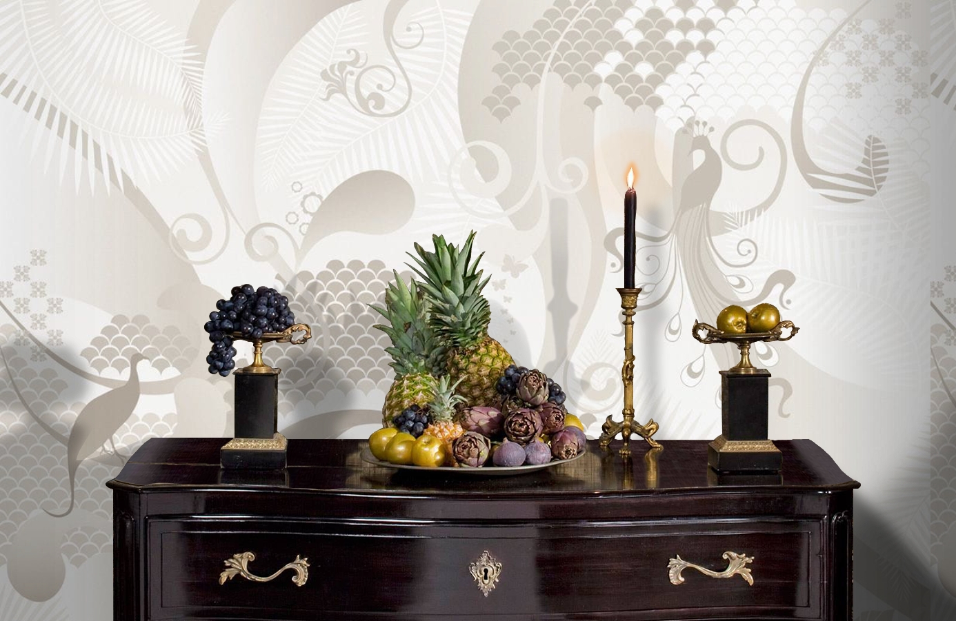 Обои P032503-8 фото в интерьере гостиной