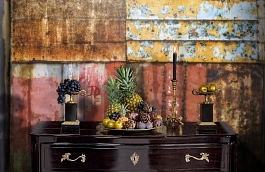 Обои 100365 фото в интерьере гостиной превью