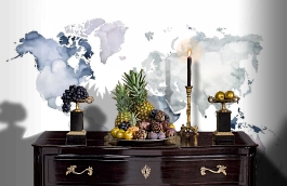 Обои 100549 фото в интерьере гостиной превью