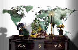 Обои 100556 фото в интерьере гостиной превью