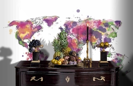 Обои 100846 фото в интерьере гостиной превью