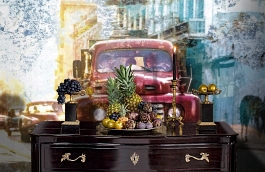 Обои 101041 фото в интерьере гостиной превью