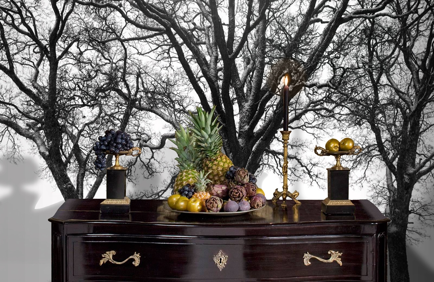 Обои P020501-9 фото в интерьере гостиной