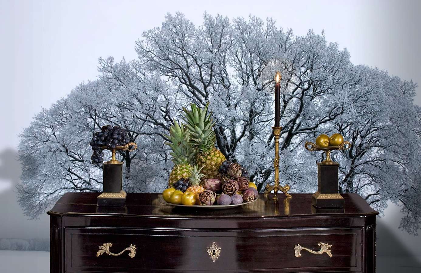 Обои P020502-9 фото в интерьере гостиной