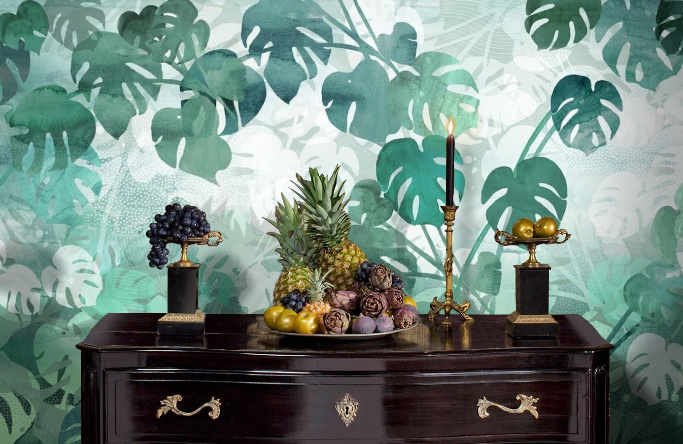 Обои P260501-10 фото в интерьере гостиной