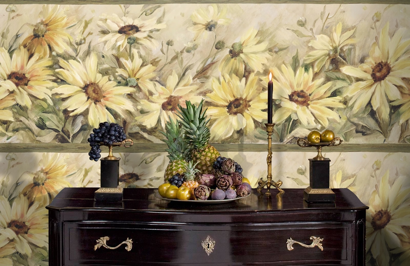 Обои CBB2231 фото в интерьере гостиной