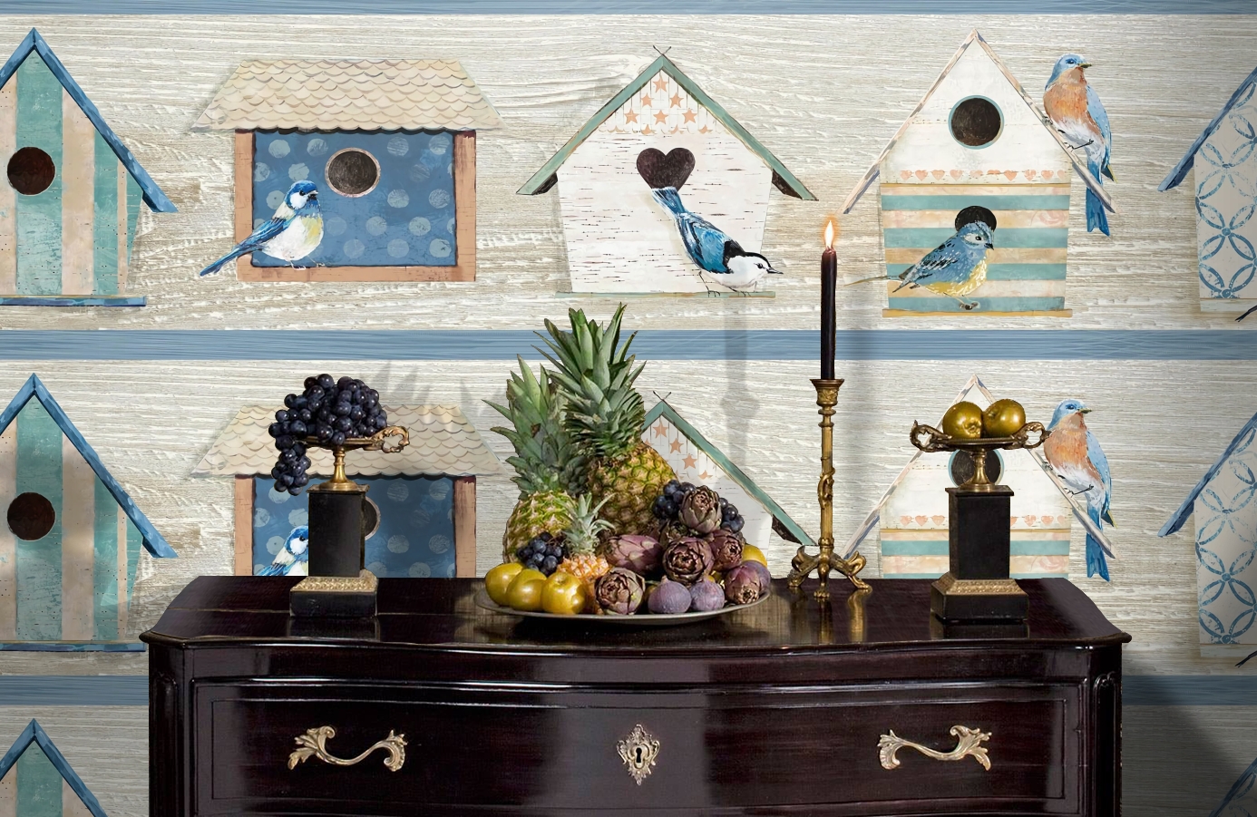 Обои CBB2241 фото в интерьере гостиной