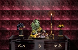 Обои 374 BORDEAUX фото в интерьере гостиной превью