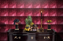 Обои 486 BORDEAUX фото в интерьере гостиной превью