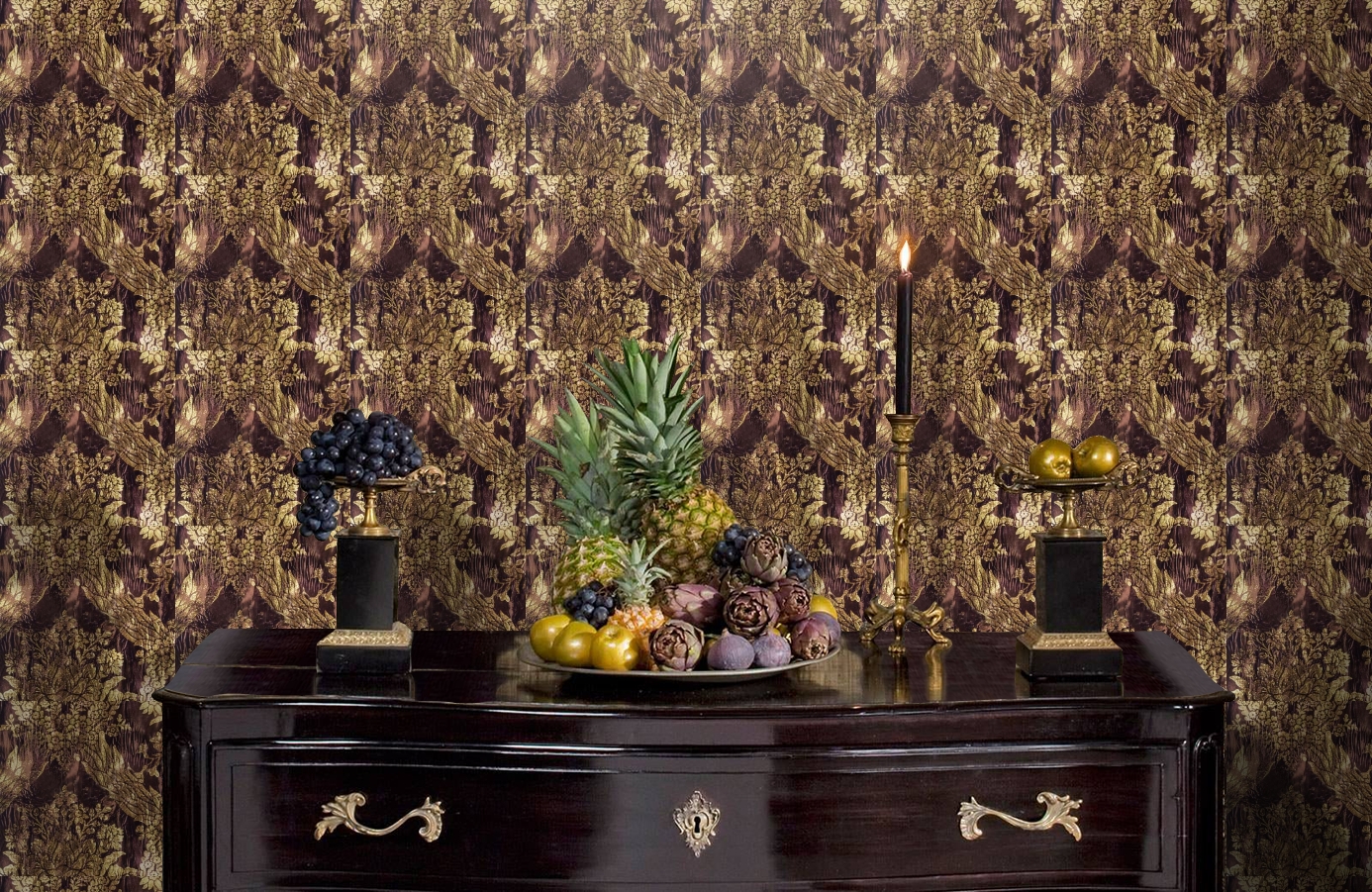 Обои GEORGES-SAND-P_-11 фото в интерьере гостиной