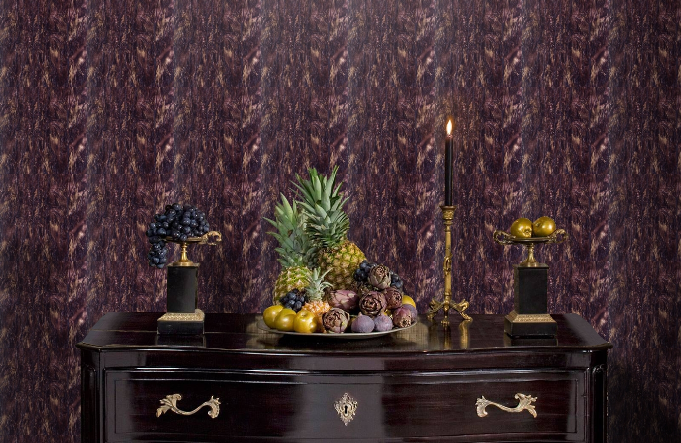 Обои GEORGES-SAND-P_-12 фото в интерьере гостиной