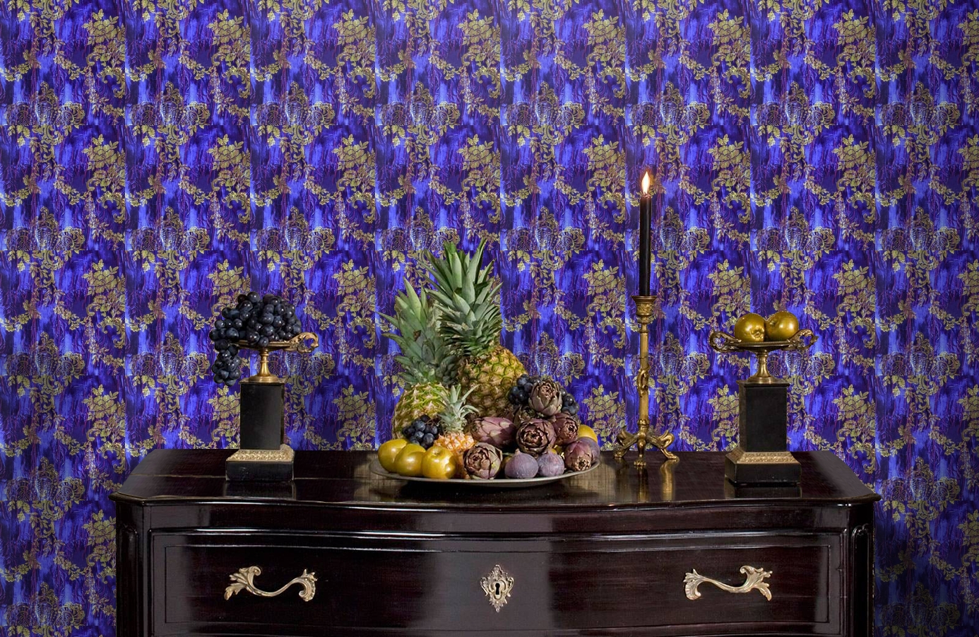 Обои GEORGES-SAND-P_-15 фото в интерьере гостиной