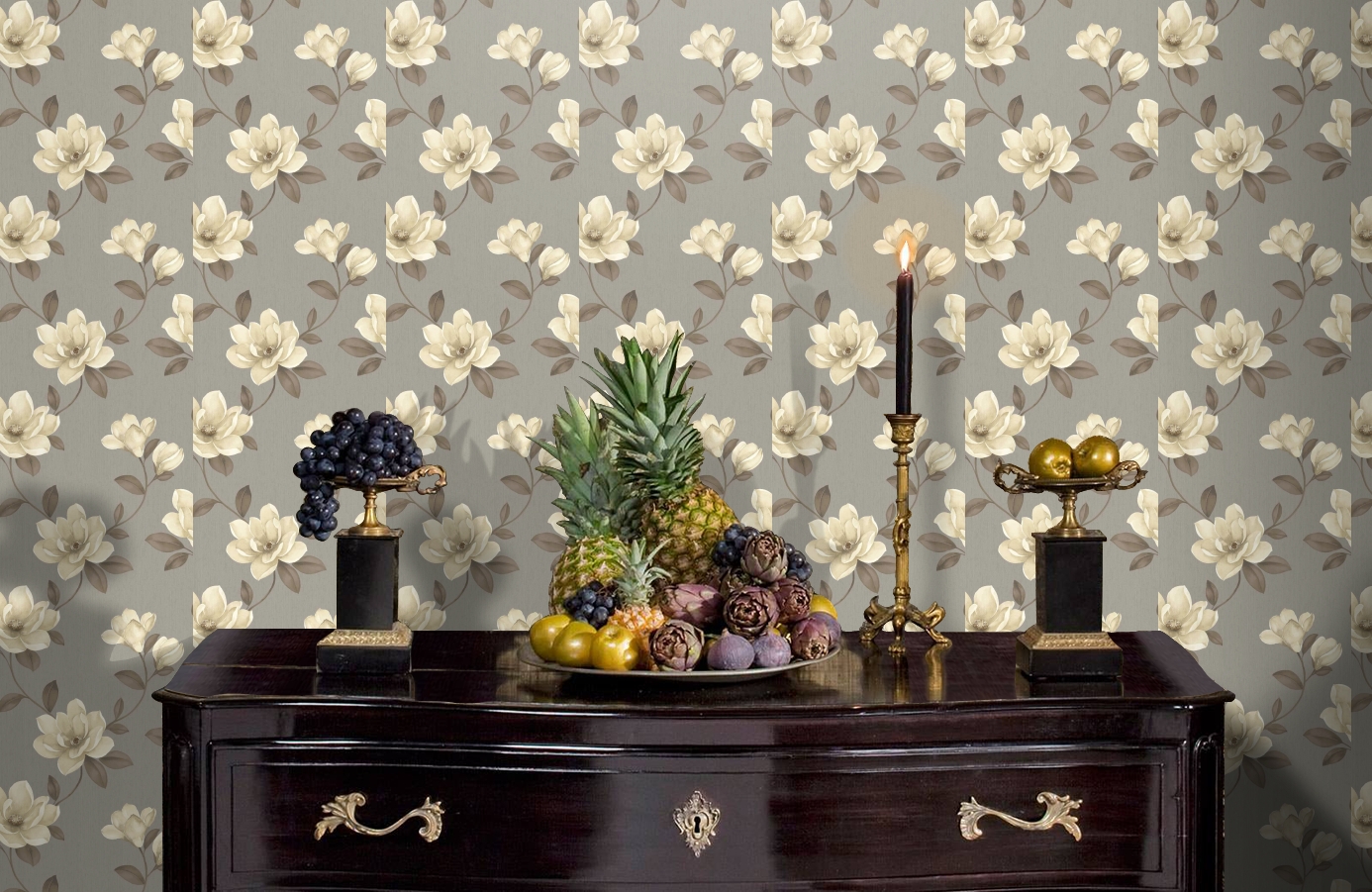 Обои 612405 фото в интерьере гостиной