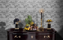 Обои Ark Parchment фото в интерьере гостиной превью