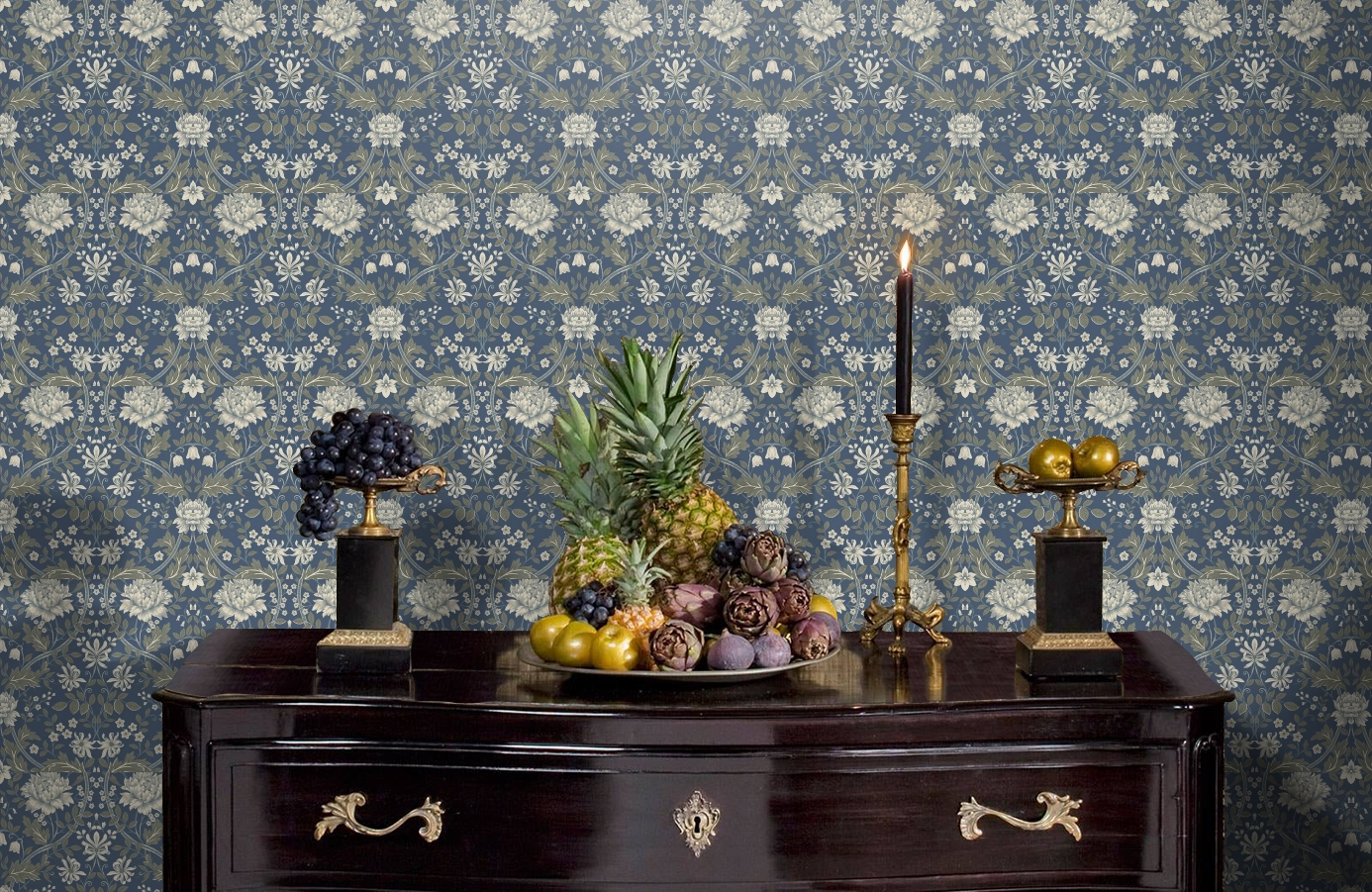 Обои KT20102 фото в интерьере гостиной