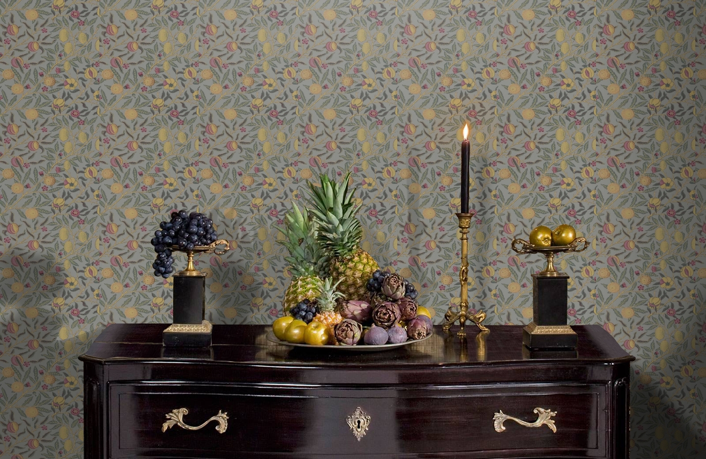 Обои KT20606 фото в интерьере гостиной