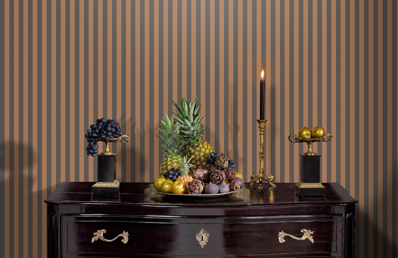 Обои 110/3017 фото в интерьере гостиной