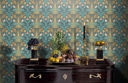 Обои 115/3010 фото в интерьере гостиной превью