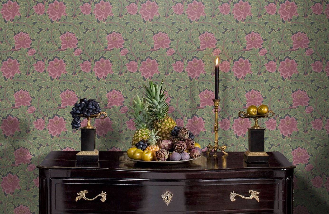 Обои 95-5028 фото в интерьере гостиной