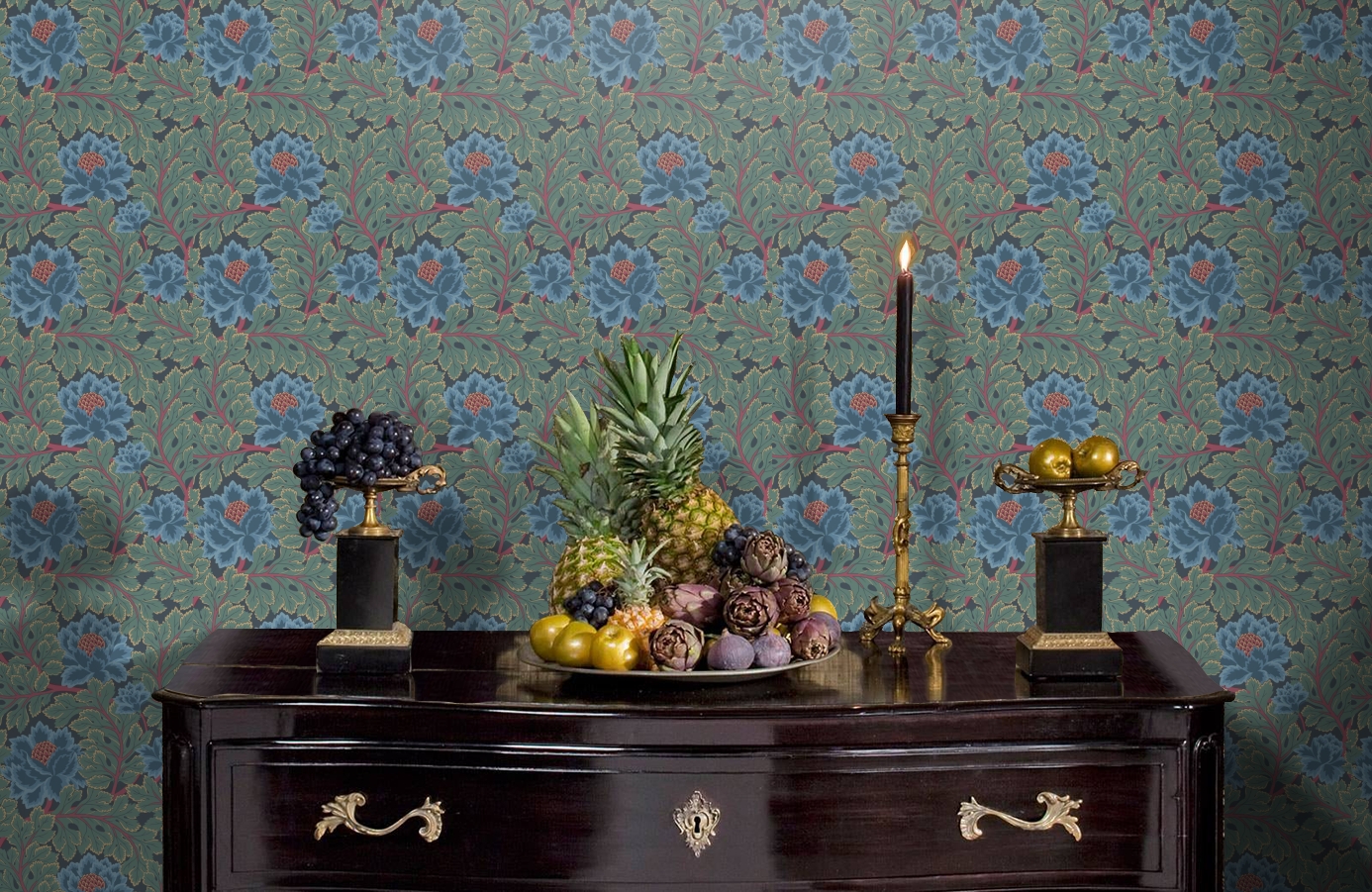 Обои 95-5029 фото в интерьере гостиной