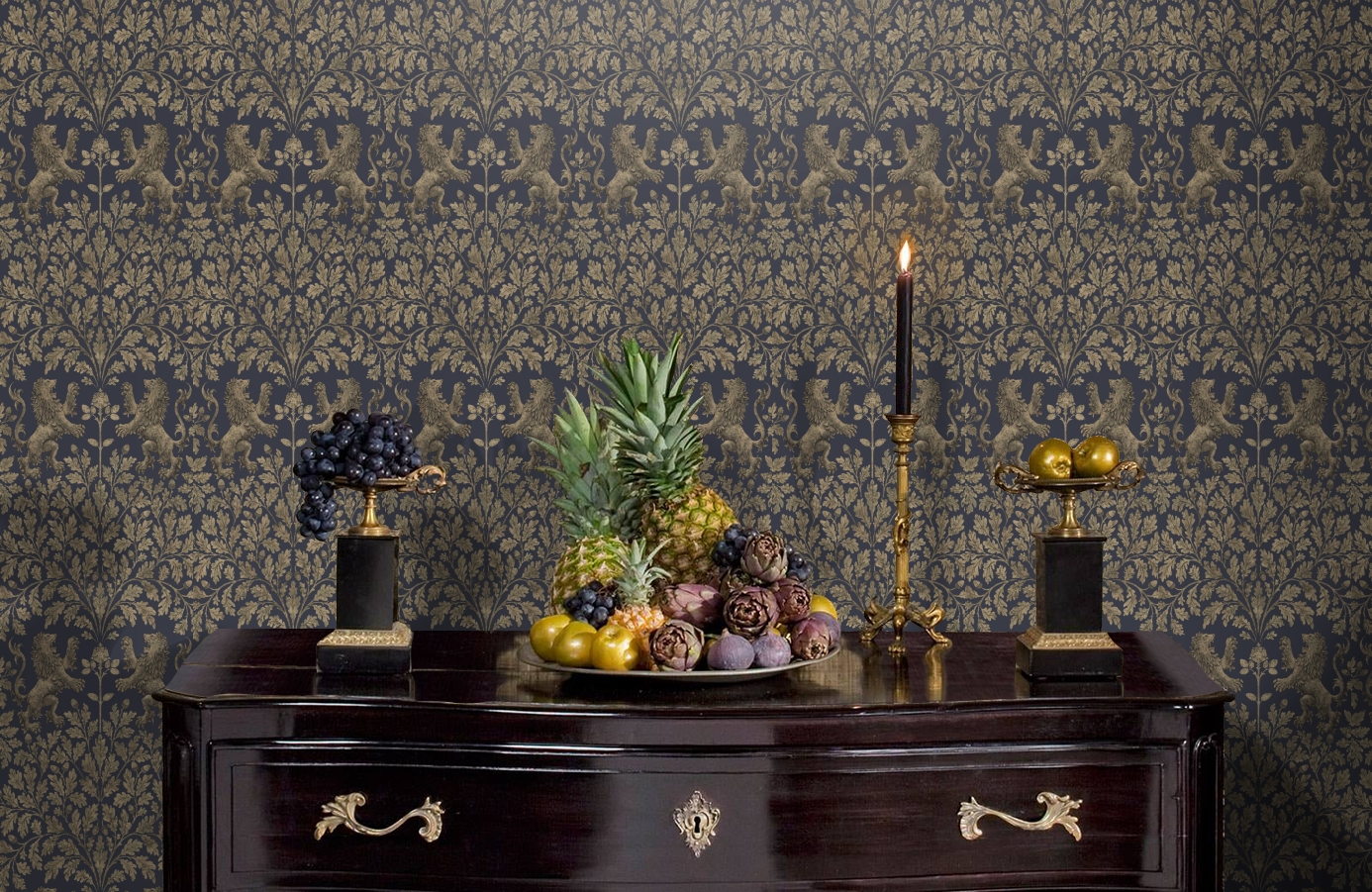 Обои 95-6033 фото в интерьере гостиной