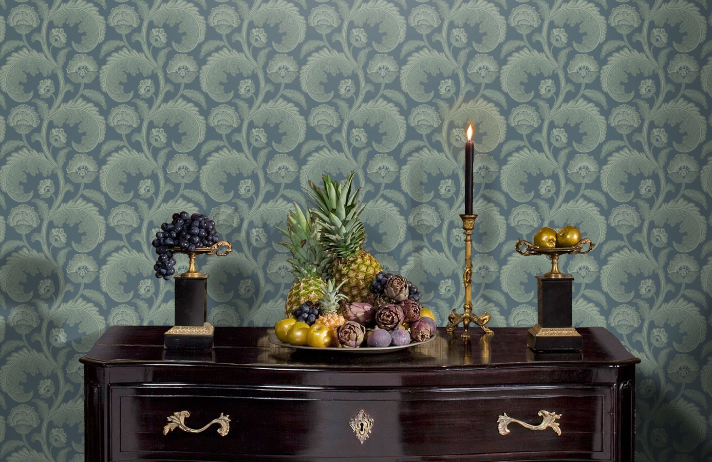 Обои 116-1004 фото в интерьере гостиной