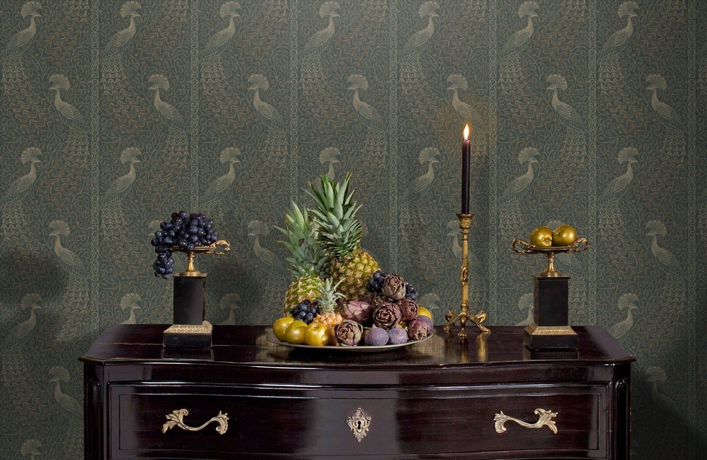 Обои 116-3009 фото в интерьере гостиной