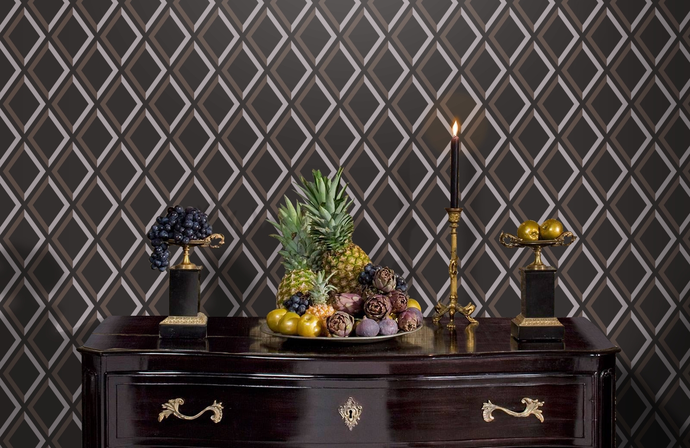 Обои 66/3019 фото в интерьере гостиной