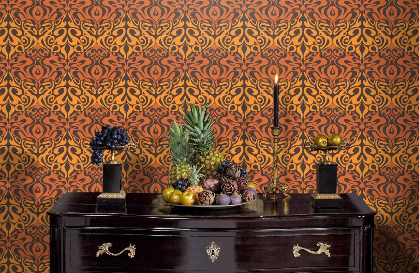 Обои 69/7126 фото в интерьере гостиной