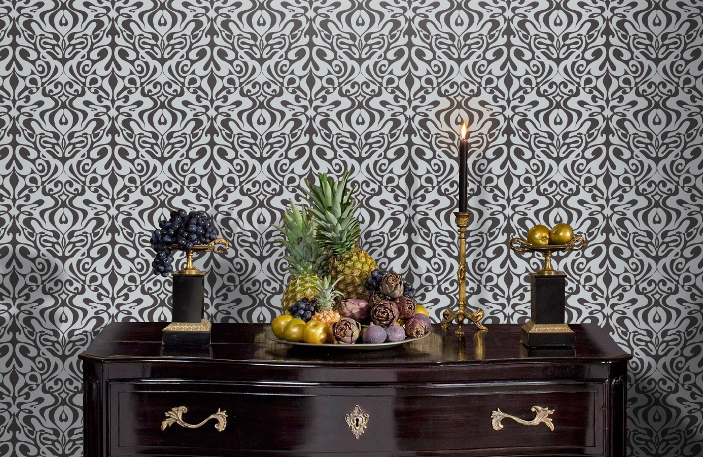 Обои 69/7127 фото в интерьере гостиной