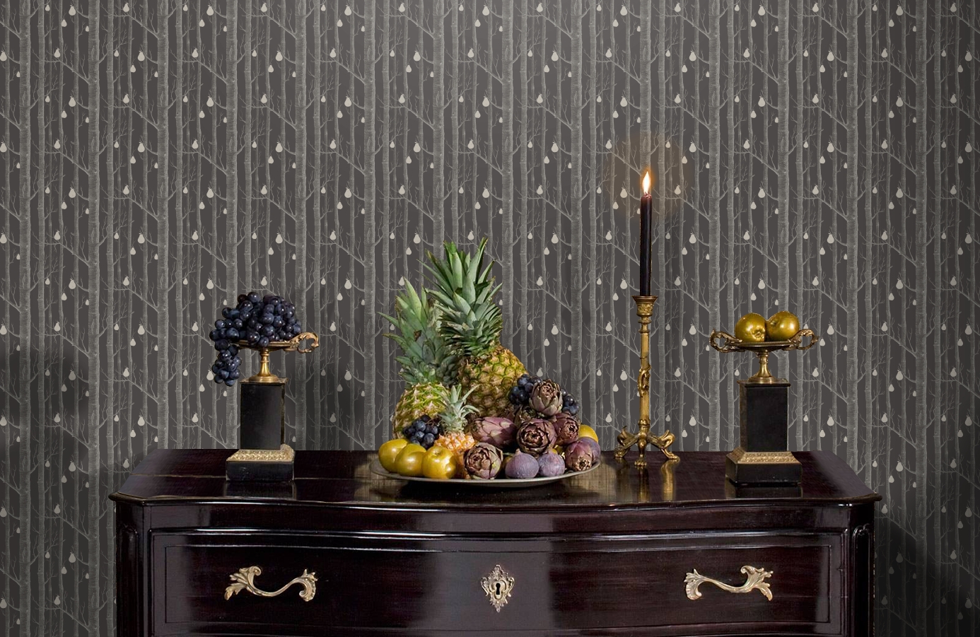 Обои 95-5031 фото в интерьере гостиной