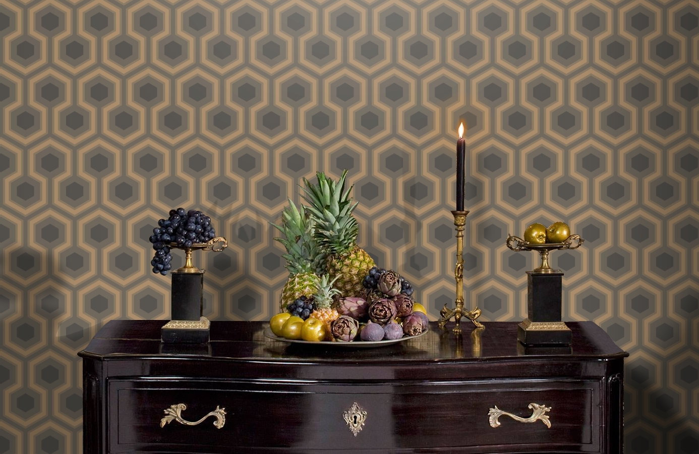 Обои 95-6033 фото в интерьере гостиной