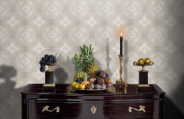 Обои Antique Lace Wallpaper Ch фото в интерьере гостиной превью