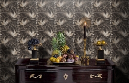 Обои Lacquer 882 фото в интерьере гостиной превью