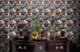 Обои HT17210 фото в интерьере гостиной превью