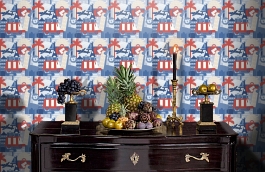 Обои YH-17927 фото в интерьере гостиной превью