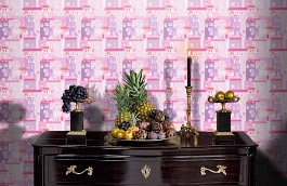 Обои YH-17950 фото в интерьере гостиной превью