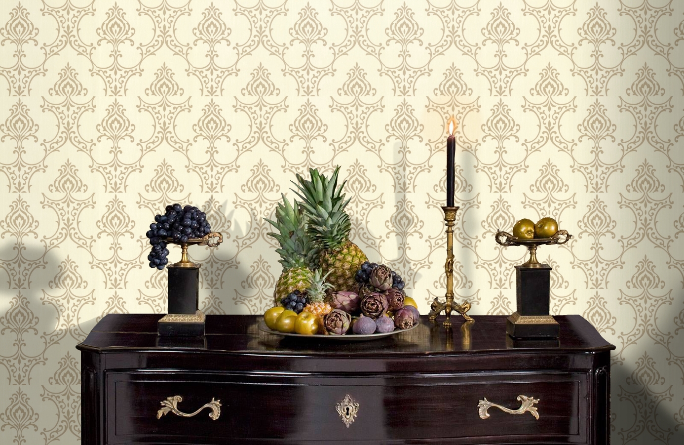 Обои 495-69019 фото в интерьере гостиной