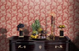 Обои Gabrielle Rouge фото в интерьере гостиной превью